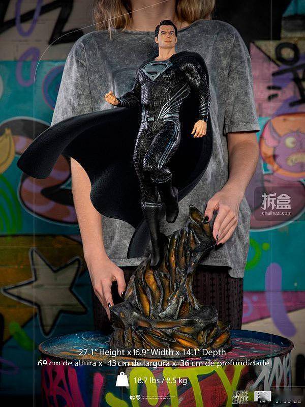 IRON STUDIOS 正义联盟扎导版 超人黑衣版 1/4比例雕像 - 6