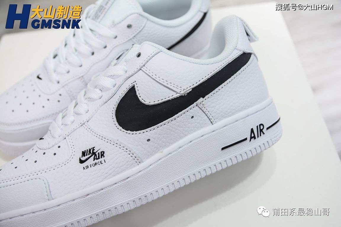 耐克Nike Air Force 1 Premium“白黑反光”空军一号侧面板鞋货号：CV3039-105 - 7
