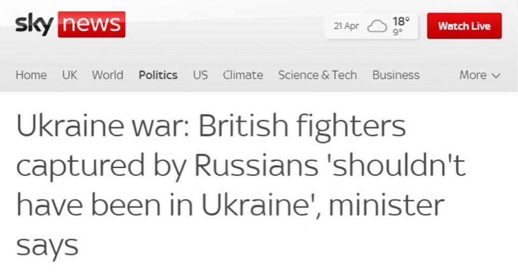 被俘英国雇佣兵向约翰逊求救，英大臣兜圈子回应：他们去乌克兰是非法的 - 1