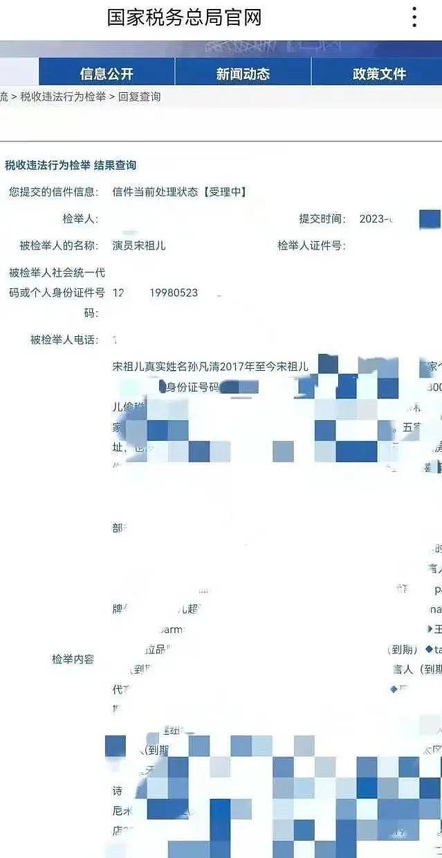 网传宋祖儿遭实名举报偷税漏税 名下多家公司已注销 - 1