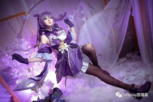 cos：原神刻晴，紫色雷电美少女 - 3