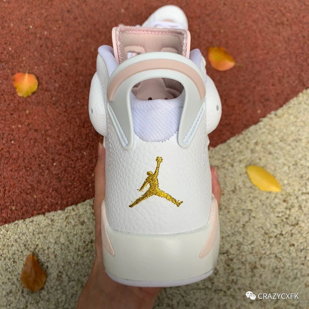 乔丹樱花粉金扣 Air Jordan 6 Retro Gold Hoops AJ6篮球鞋 - 4