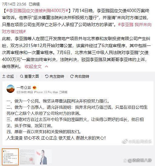 李亚鹏公司被执行 4.5 亿，妻女生活暂未受影响，或将复出拍电影 - 5