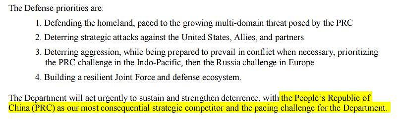 美国历史上最高军费草案确定，俄罗斯只是临时威胁，中国才是“头号对手和长期挑战” - 4