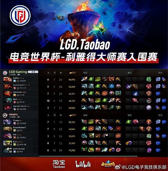 2024 电竞世界杯《DOTA2》突围赛收官，LGD 2:0 nouns 晋级小组赛 - 2