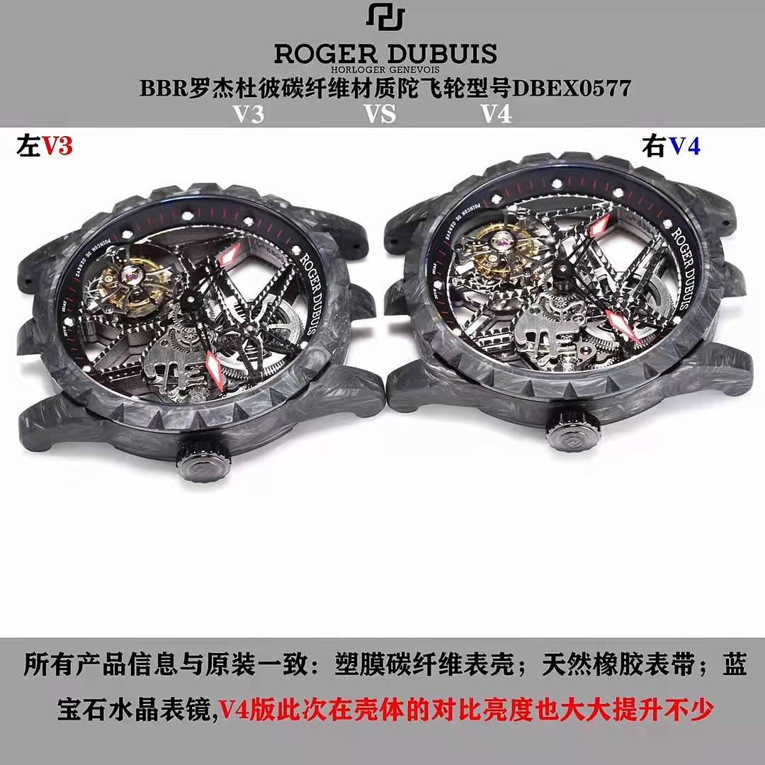 BBR罗杰杜彼王者系列碳纤维陀飞轮腕表升级V4版，艺术与时间的结晶 - 7