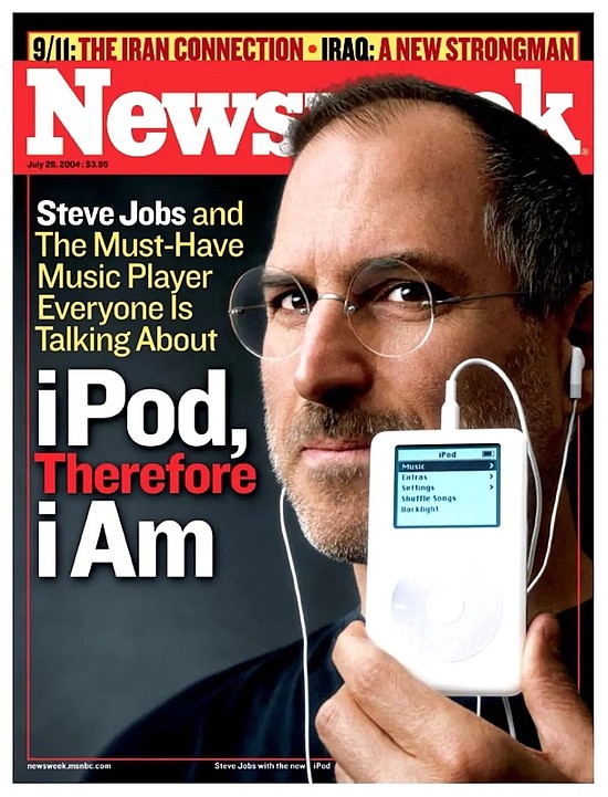 2004 年，乔布斯与 iPod 登上 newsweek 封面