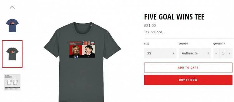 好狠红军球迷制作弗格森&达格利什表情对比T恤，售价21英镑 - 3
