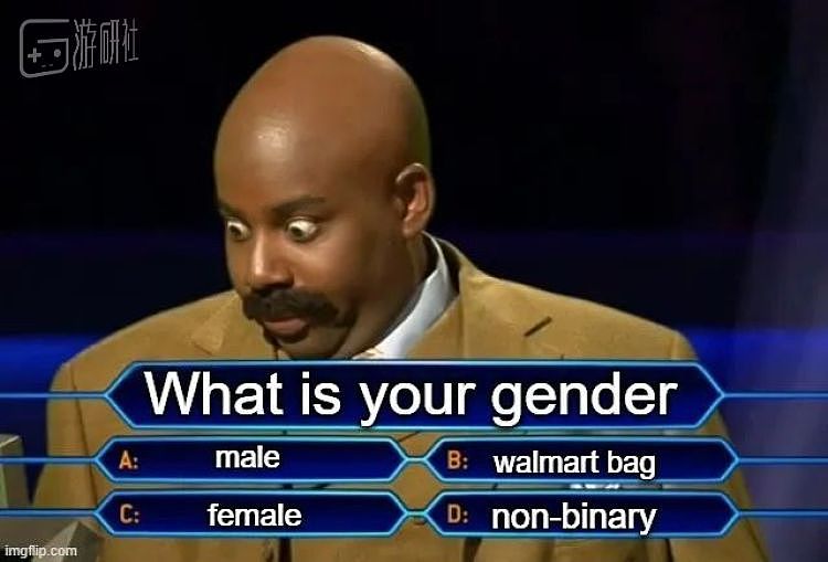 你的性别是：A.男 B.沃尔玛塑料袋 C.女 D.非二元