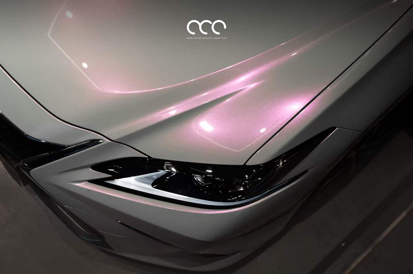 雷克萨斯ES300h汽车贴膜漫彩改色膜钻石白变粉 - 6