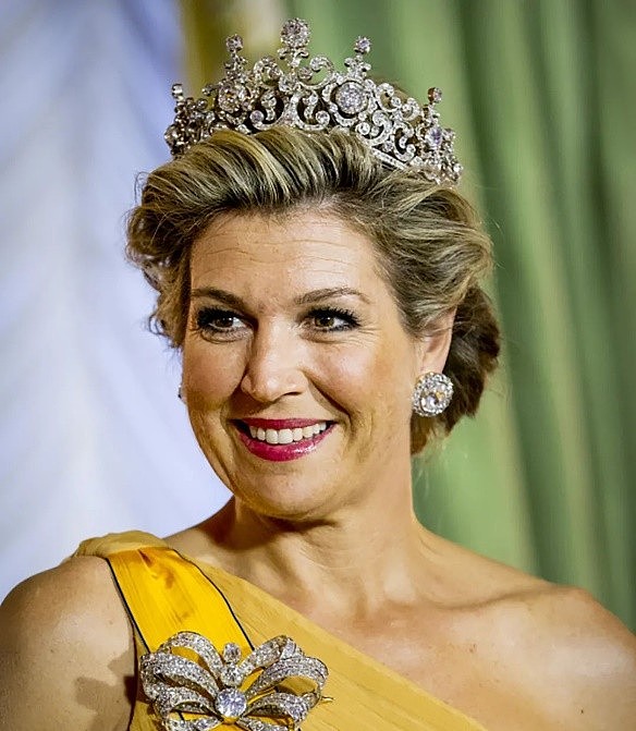 50岁荷兰王后有钱任性：珠宝王冠不重样的戴，奢华程度不输英女王 - 26