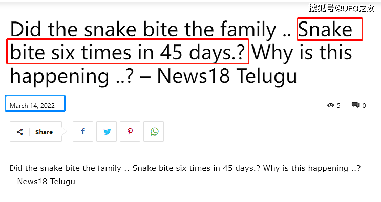 蛇真的会记仇？印度一家4口45天被蛇咬伤6次，蛇为何专咬这家人？ - 2