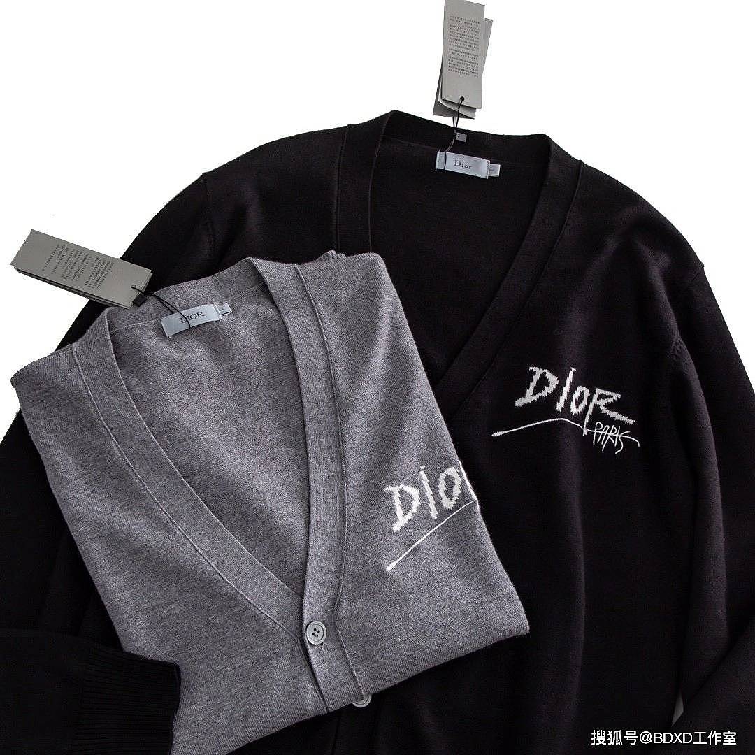 Dior x Stussy联名Logo开衫-细节对比图 - 9