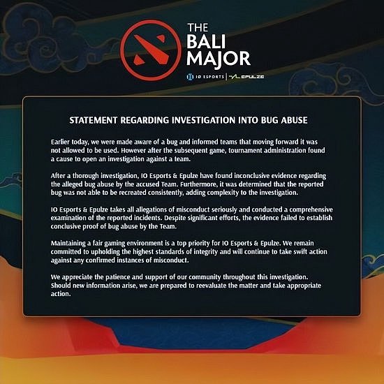 巴厘岛Major主办方IO Esports针对错误判罚发布声明 - 1