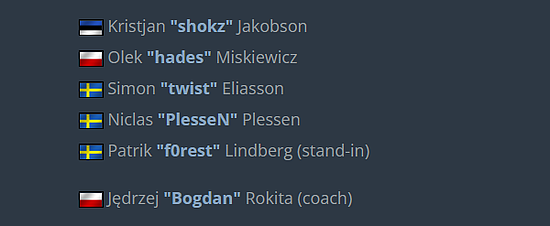 f0rest临时加入ex-Finest参加瑞典线下赛 - 2