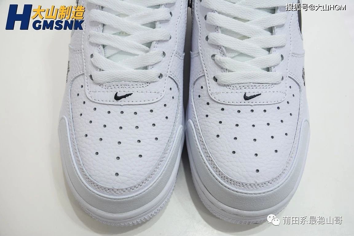 耐克Nike Air Force 1 Premium“白黑反光”空军一号侧面板鞋货号：CV3039-105 - 8