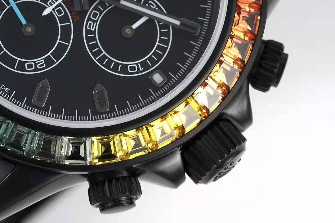 N厂4130迪通拿改装之Blaken碳黑彩钻迪通拿腕表评测，这是黑化后的计时腕表 - 10