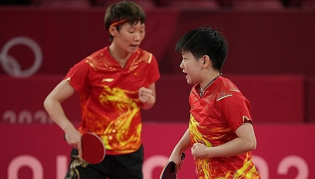 乒乓球女团中国德国进8强 男团中国香港0-3法国 - 1