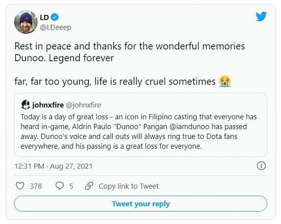 菲律宾DOTA2解说Dunoo因新冠肺炎离世 - 4