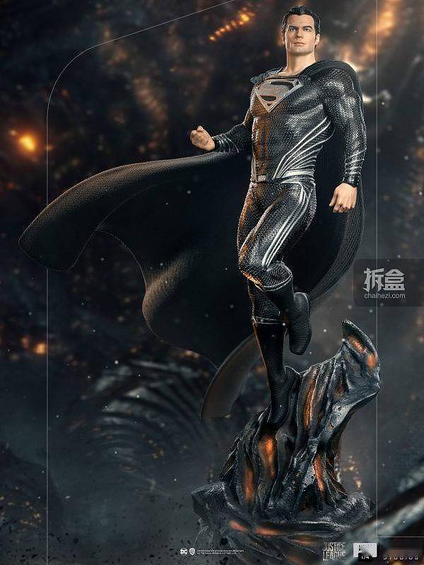 IRON STUDIOS 正义联盟扎导版 超人黑衣版 1/4比例雕像 - 1