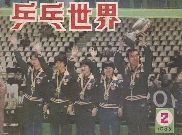 1983年参加世锦赛的倪夏莲，右二为倪夏莲