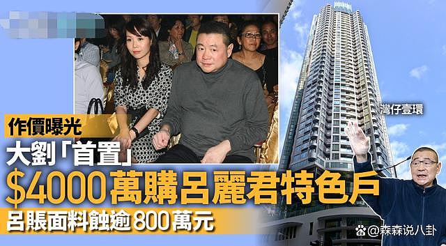 吕丽君 20 亿家产恐不保，刘銮雄帮她低价买入豪宅，或赠予甘比 - 3