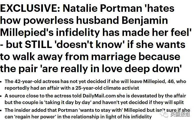 娜塔莉波特曼与丈夫分居！男方出轨后她仍挽救婚姻，网友气疯 - 60