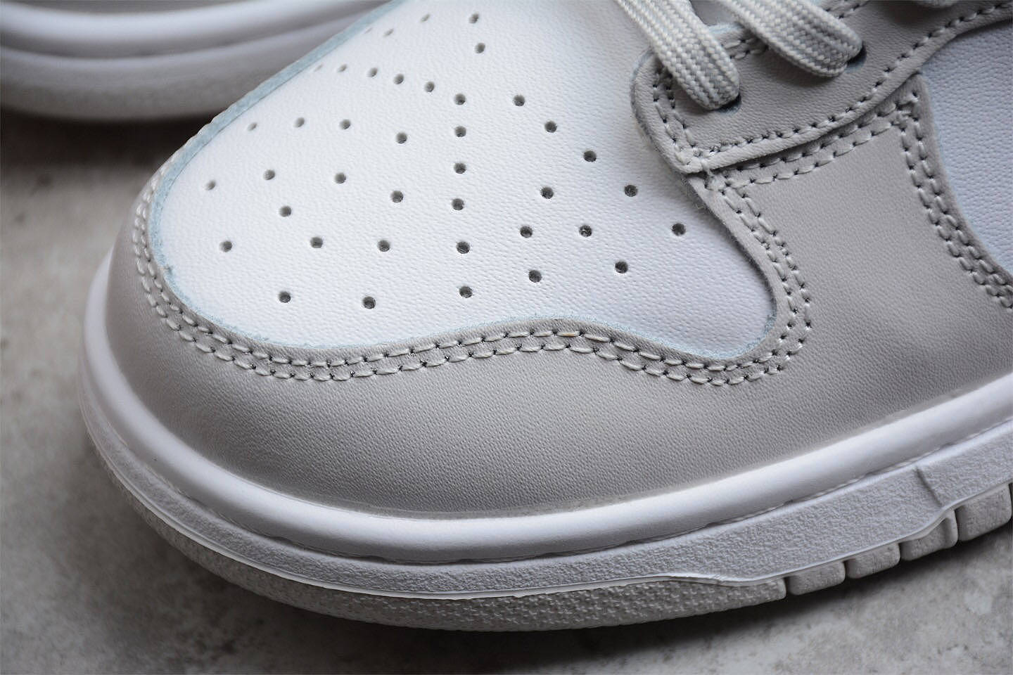 耐克 Nike Dunk High Vast Grey 灰白皮面高帮板鞋 - 7
