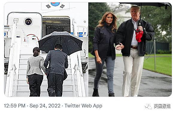 韩国总统爱妻人设崩塌！抢走雨伞让妻子淋雨，网友：跟川普一模一样！ - 19