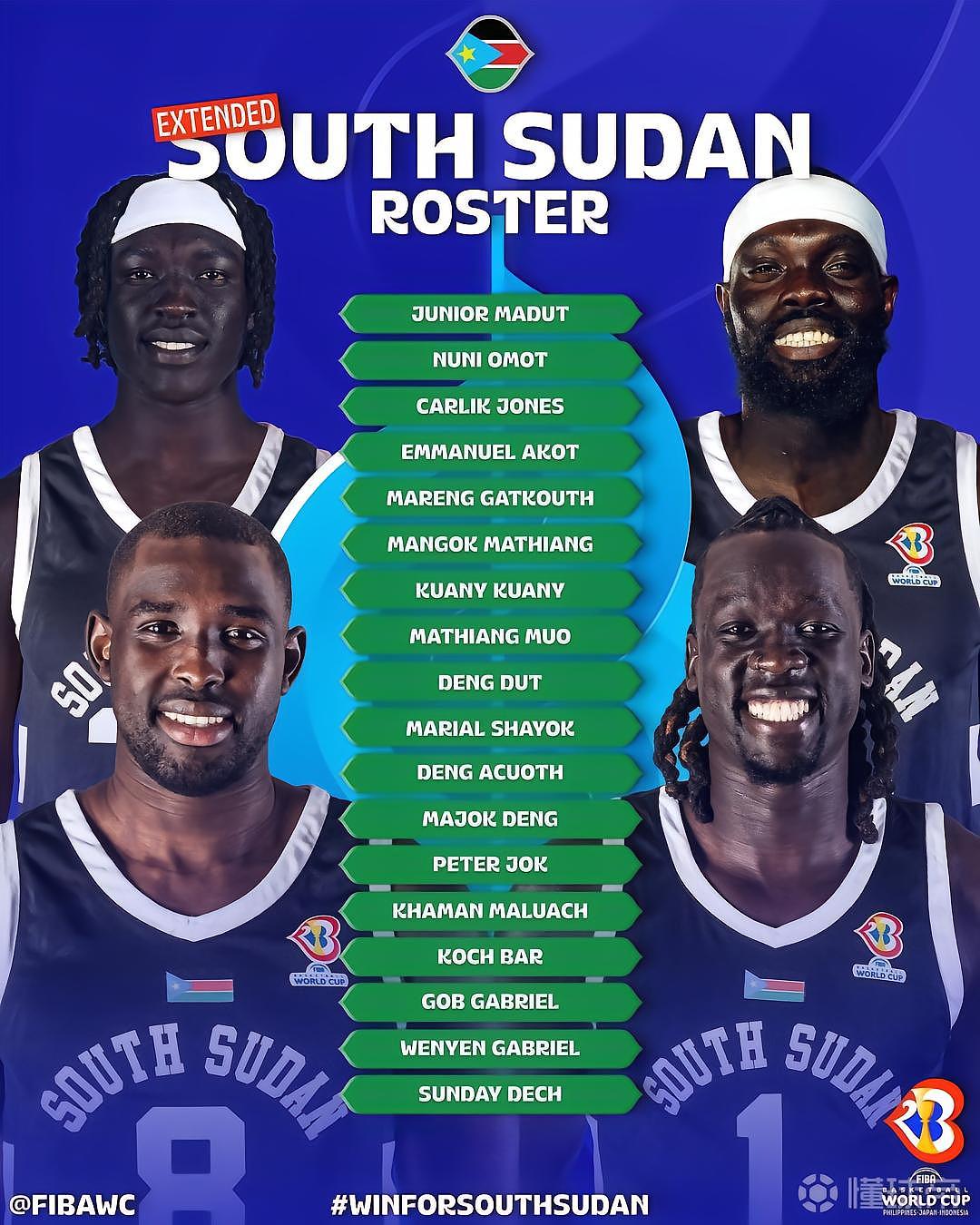 不只有李凯尔！本届男篮世界杯归化球员盘点：南苏丹竟··· - 2