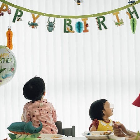 ▲丁文琪為兒子酷比慶祝3歲生日，舉辦「蟲蟲生日派對」。（圖／翻攝丁文琪臉書）