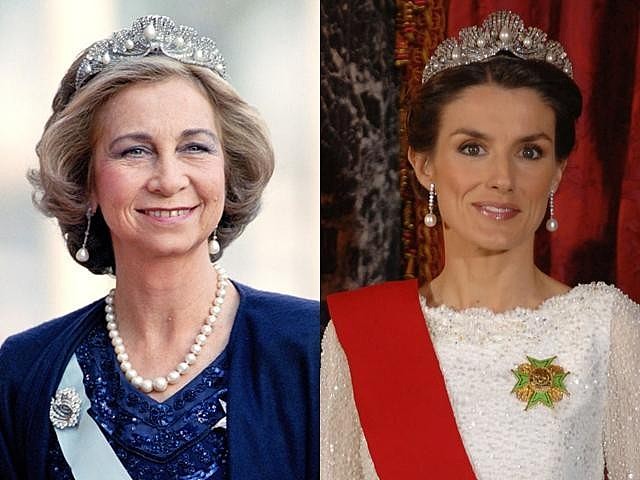 西班牙王室3顶王冠：莱蒂齐亚自信耀眼，却不及公主婆婆温婉高贵 - 17