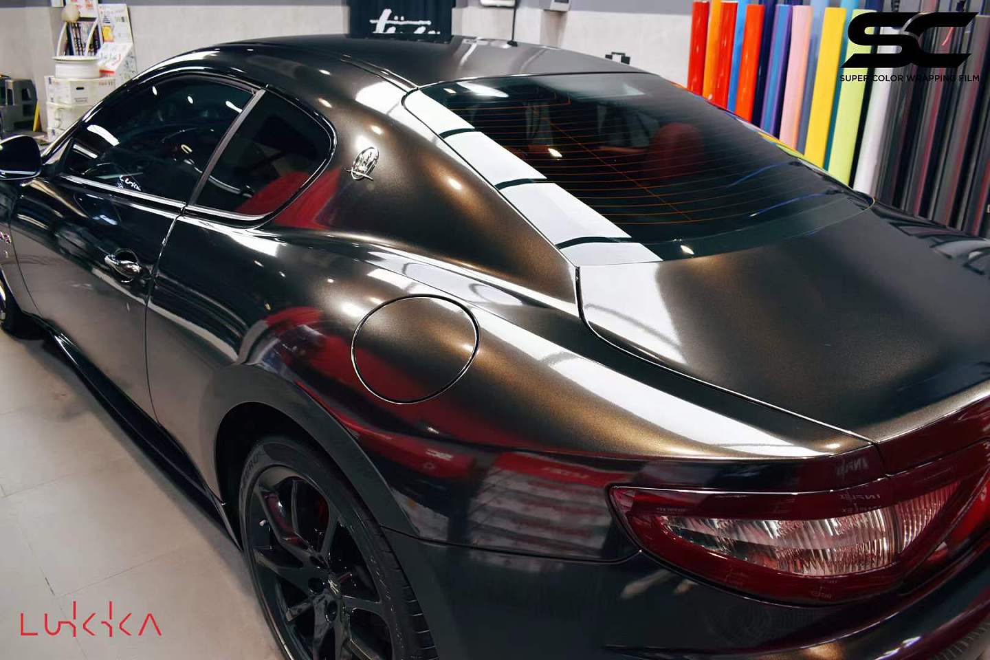 玛莎GT全车装贴SC改色膜超亮金属黑 - 8