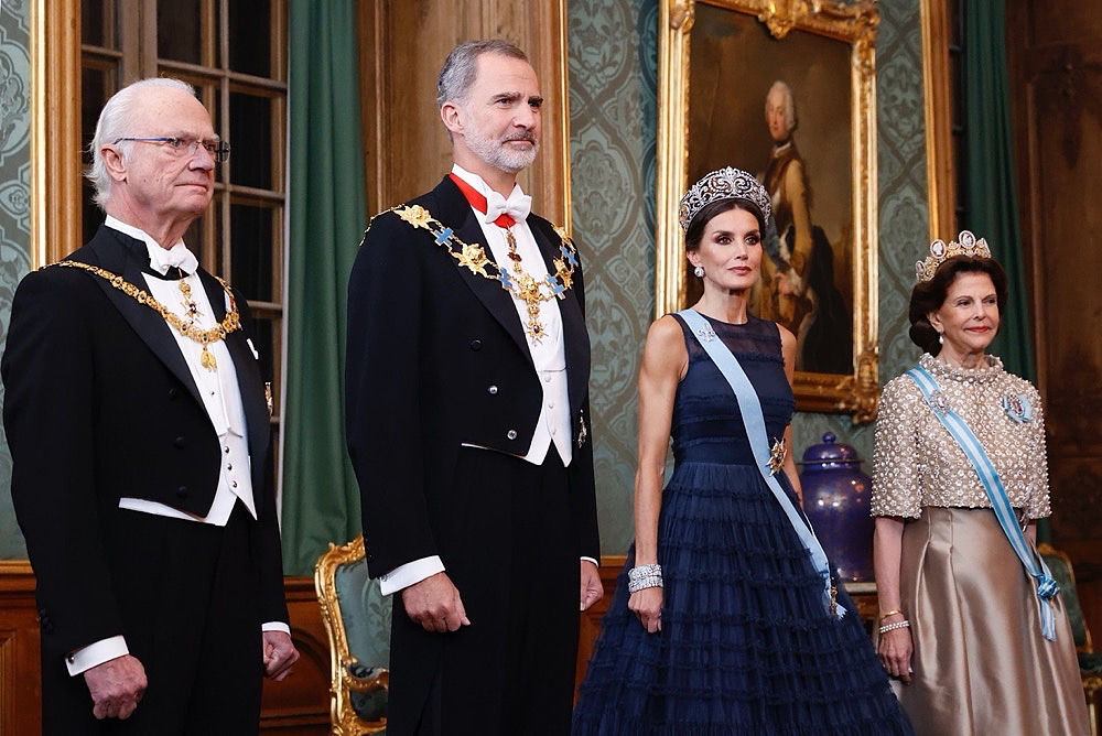 西班牙王后到访瑞典，穿H&M晚礼服，快消品牌也能穿出贵气！ - 8