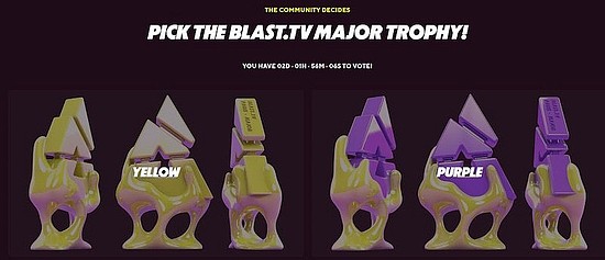 为BLAST Major冠军奖杯颜色投票通道开启 - 1