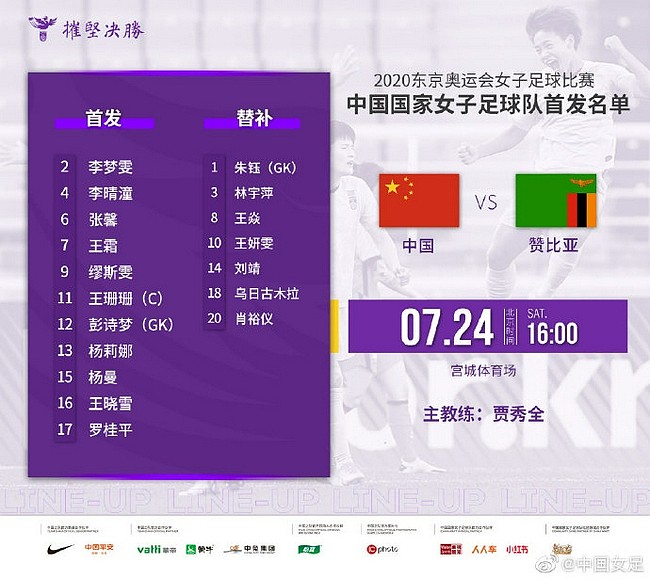 中国女足VS赞比亚首发:王霜搭档王珊珊 杨曼出战 - 1