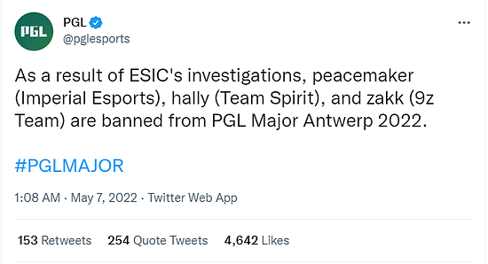 PGL确认peacemaker等三位教练无缘Major - 1