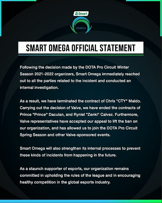 V社在官方赛事中恢复了Omega的参赛权 - 1