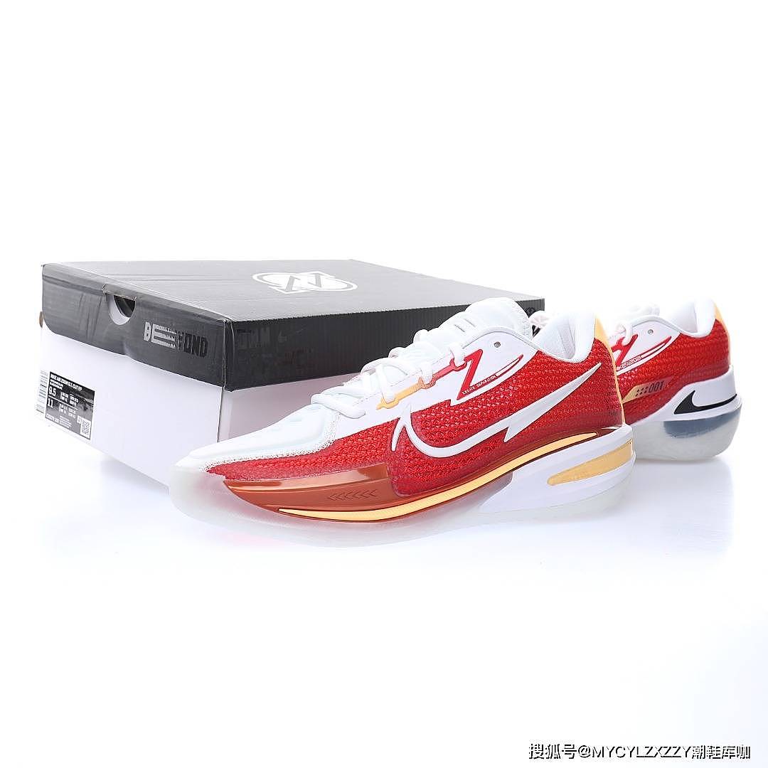 耐克Nike Air Zoom GT Cut EP Red/White/Gold超跑级低帮运动篮球鞋CZ0176-100 - 9