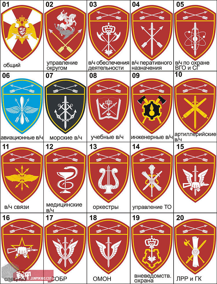 国民近卫军全序列臂章