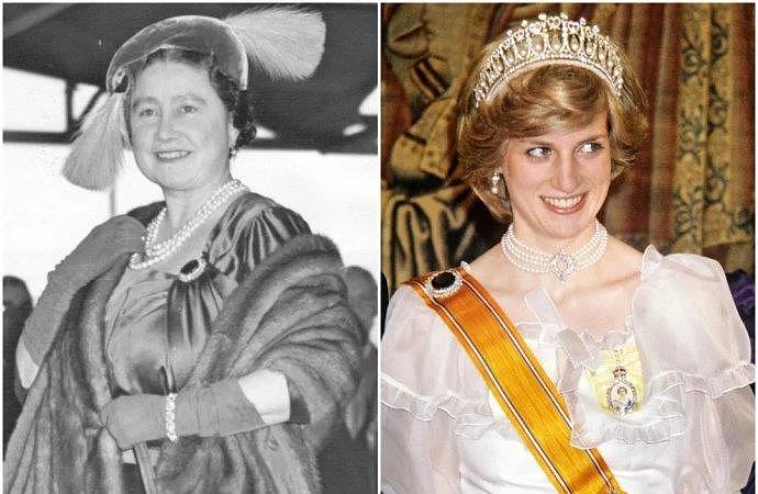 英女王用专门首饰固定缎带，而卡米拉则用玛丽的胸针，比戴妃还壕 - 12