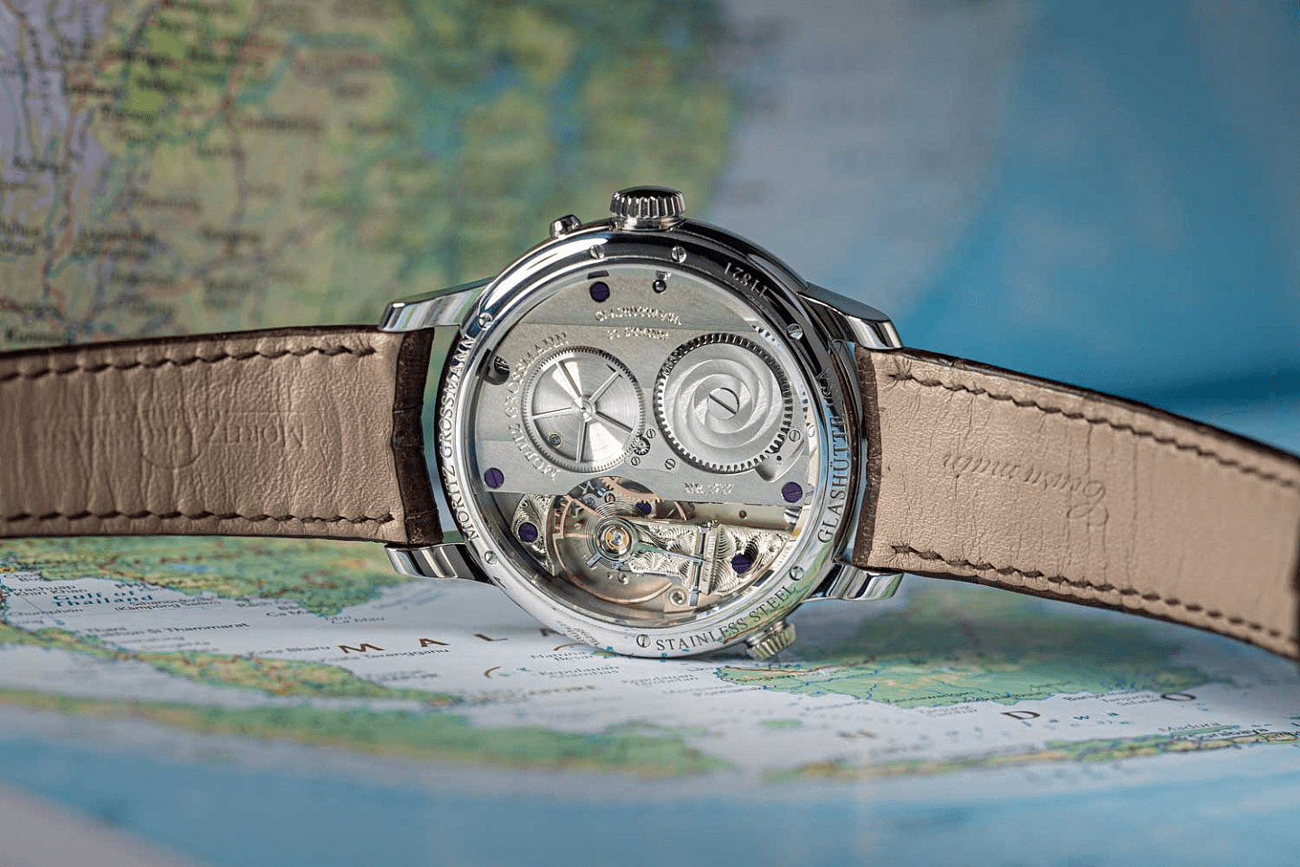 Moritz Grossmann“世界时”腕表，可以同步显示7个城市时区 - 6