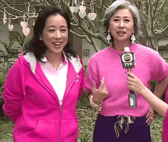 62岁叶倩文65岁朱玲玲难得同框，二人同穿粉红大气减龄，谁更美？ - 3