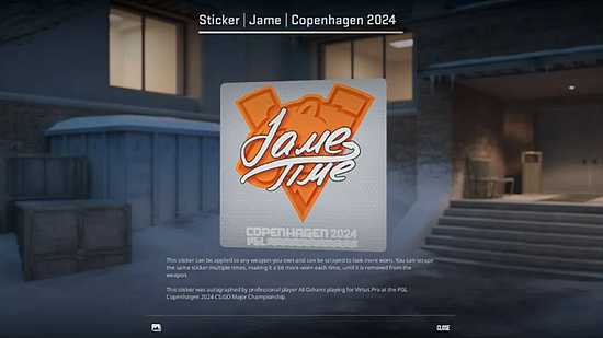 Jame展示哥本哈根Major签名贴纸 再现经典Jame Time - 1