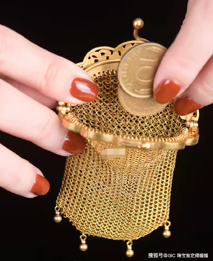 黄金零钱包是贵族淑女的袖珍浪漫，古董珠宝的珍稀工艺，令人惊叹 - 4