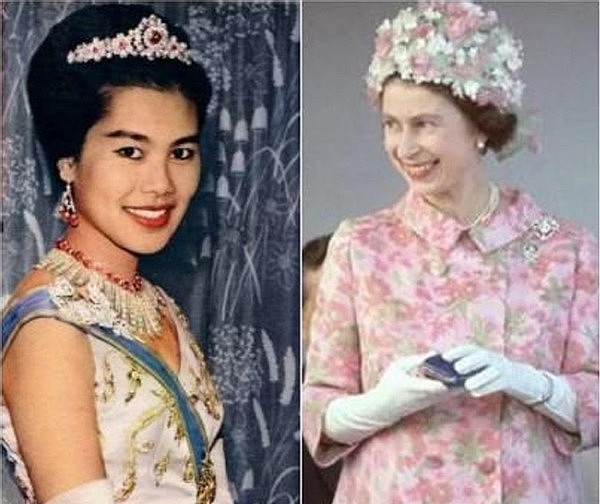 25年前英女王出访泰国，诗丽吉满身珠翠好耀眼，整容脸还是输了 - 6
