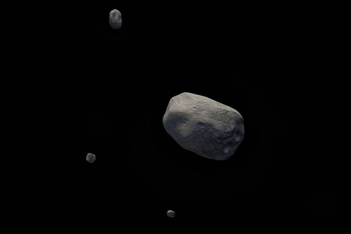在太阳系中发现的第一颗四重小行星 - 1