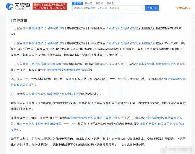 张若昀父亲张健被追讨欠款 房产已抵押给担保公司 - 4