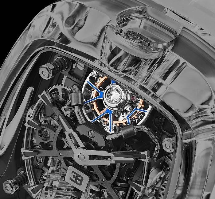 Jacob&Co.杰克宝与Bugatti布加迪携手打造布加迪Chiron凯龙蓝宝石水晶腕表 - 7