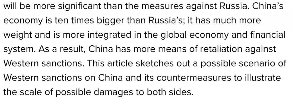 若西方像制裁俄罗斯那样制裁中国，会发生什么？有人进行了推演 - 2